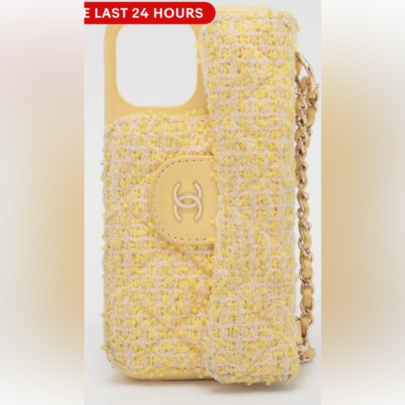 Yellow Chanel Tweed iPhone 11 case - Picture 6 of 6